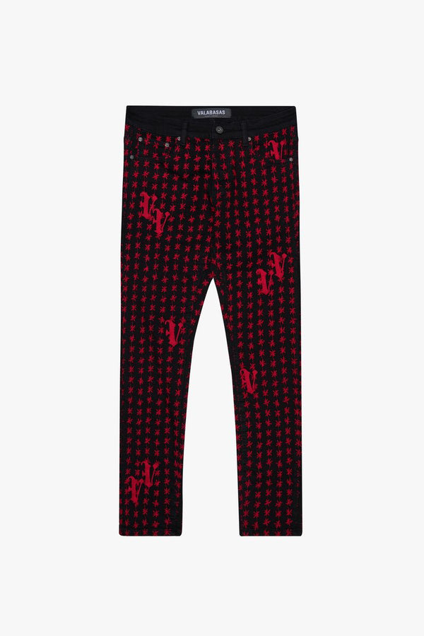 ASTERISK" BLACK / RED SKINNY