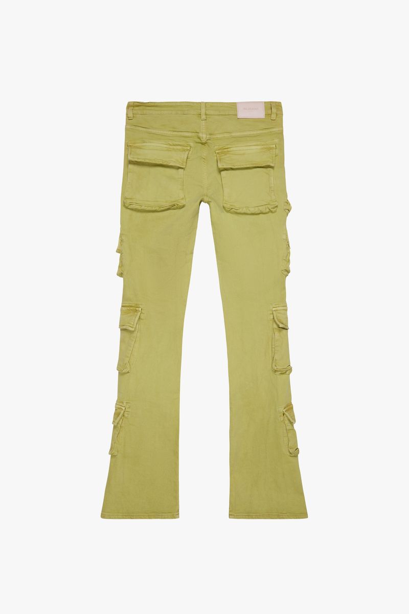 JEANS ACAMPANADOS APILADOS AMARILLO PINNACLE