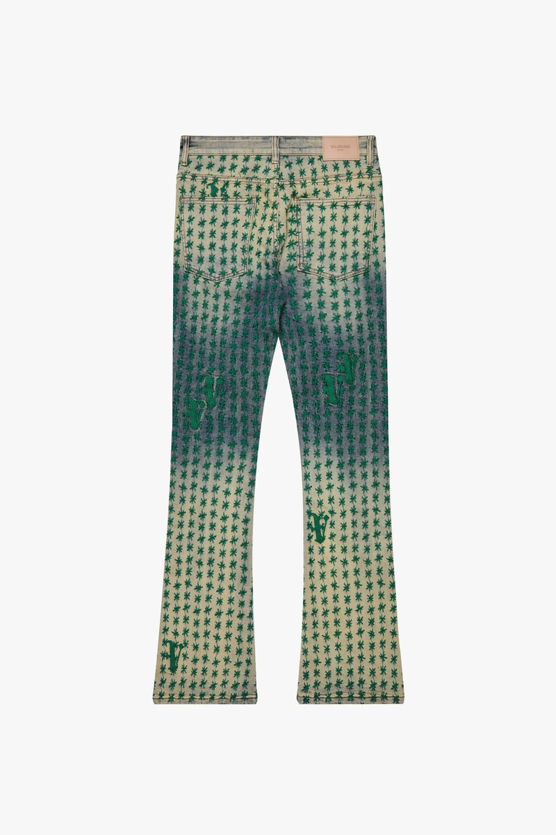 "ASTERISK" BLUE/GREEN STACKED FLARE