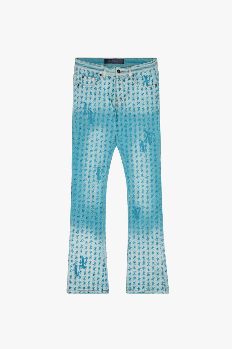 "ASTERISK" LT.BLUE/BLUE STACKED FLARE