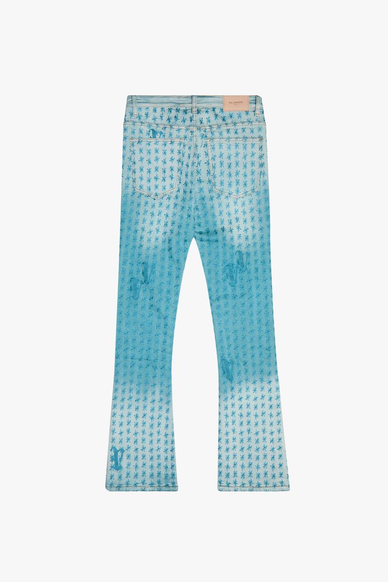 "ASTERISK" LT.BLUE/BLUE STACKED FLARE