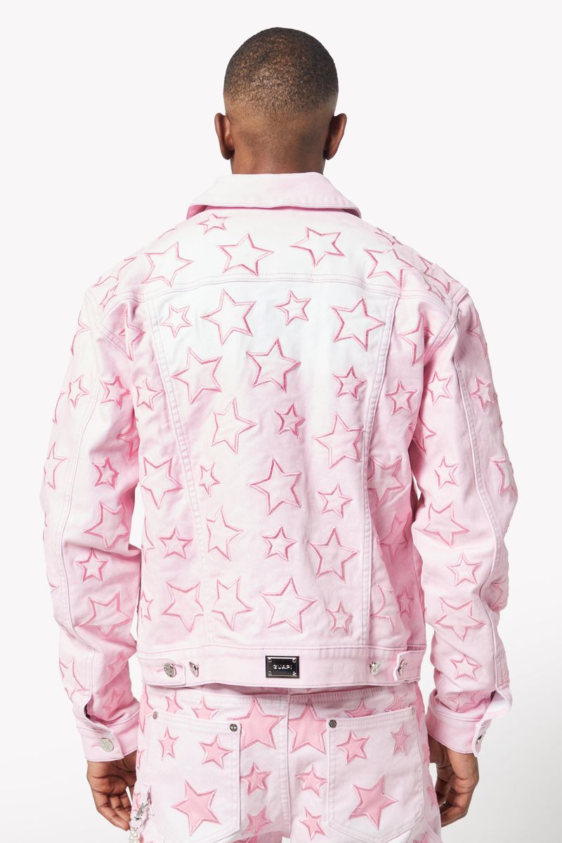 French Rose Stars Denim Jacket