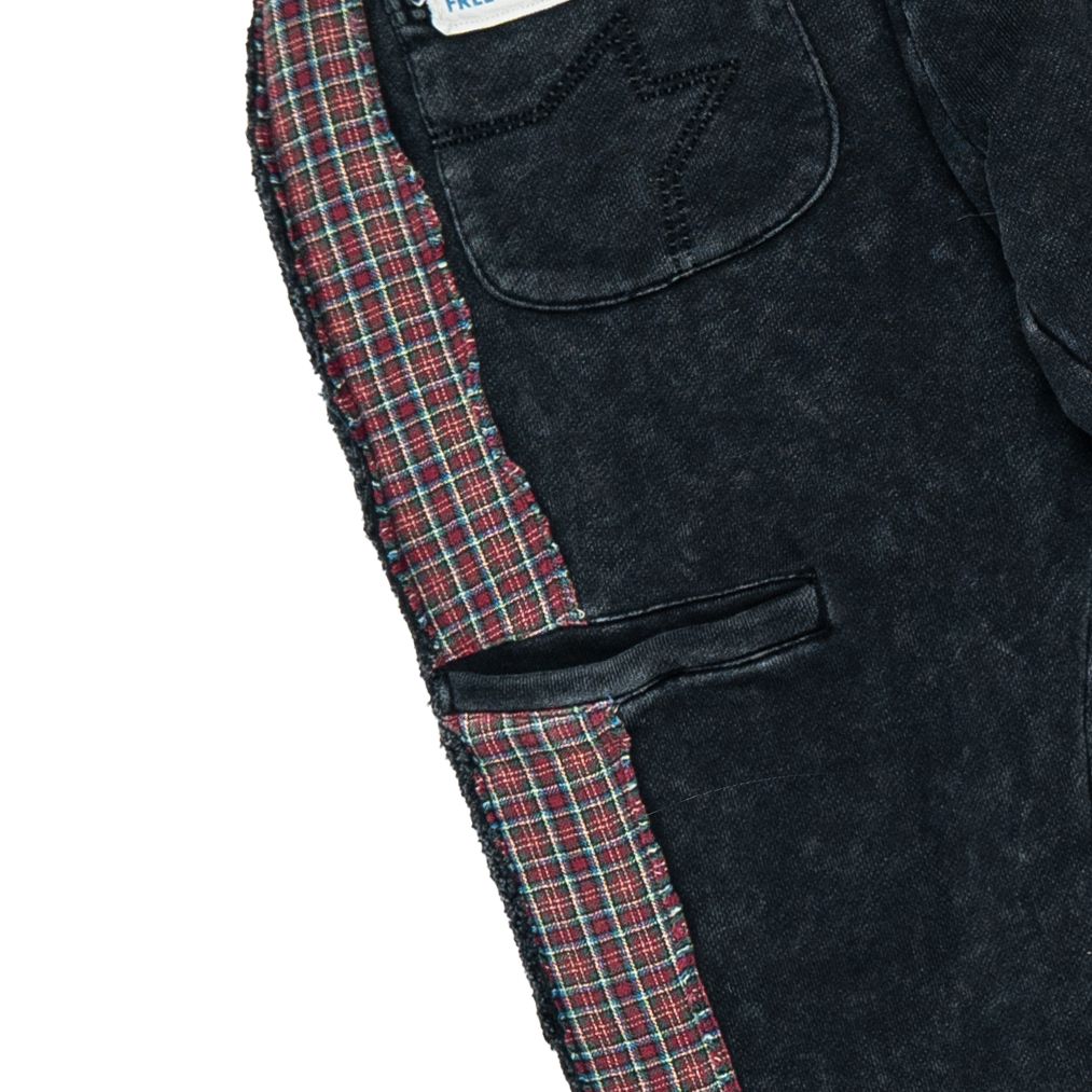 MULTI FLANNEL FLARE SWEATPANTS