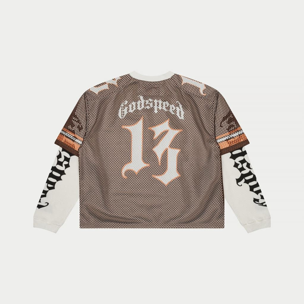 Camiseta Godspeed TD en capas (marrón/naranja)