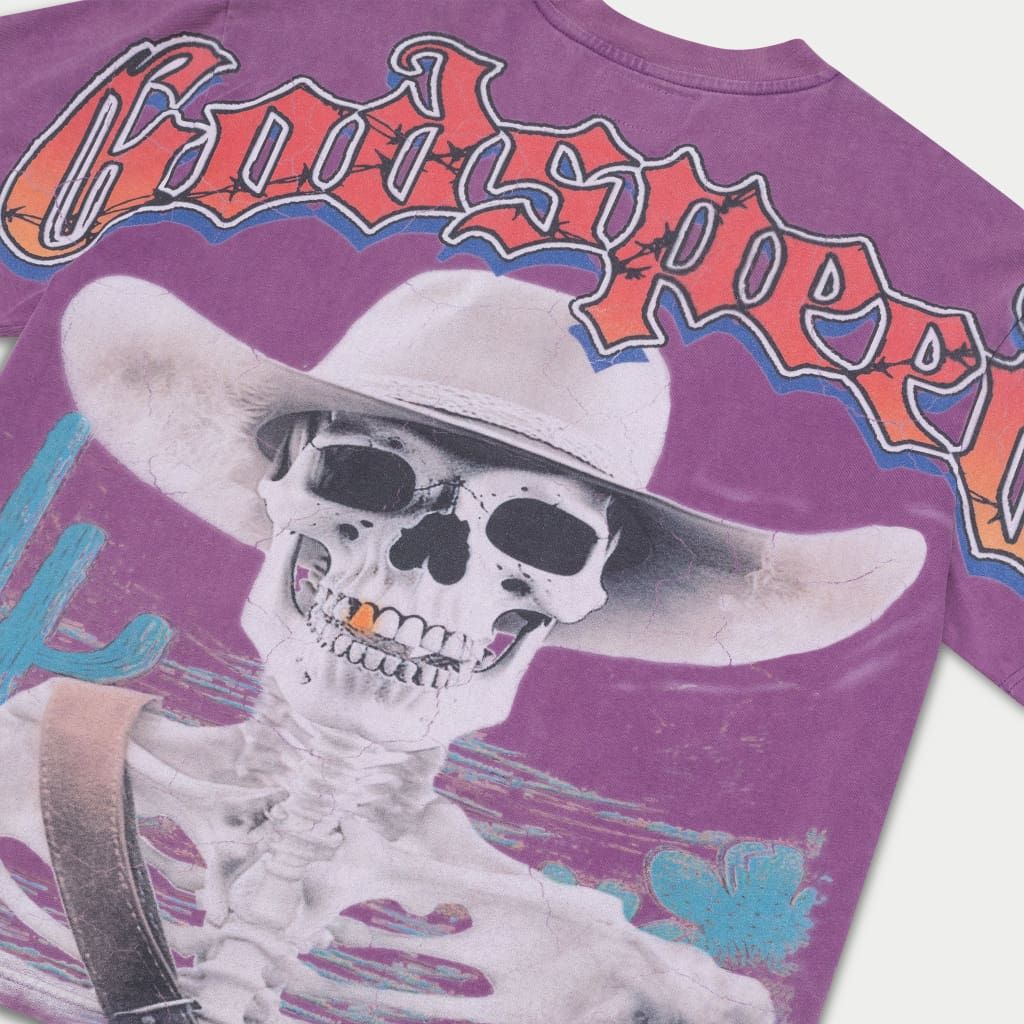 Camiseta Godspeed Goldie (morada lavada)